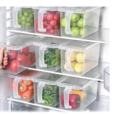 ORGANIZADOR DE HELADERA CON TAPA Y MANIJA 6 LITROS - comprar online