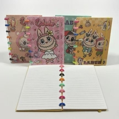 CUADERNO A5 PERSONAJES CON ANILLOS DE COLORES - comprar online