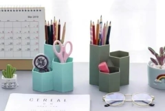 ORGANIZADOR PORTALÁPICES HEXAGONAL 3 COMPARTIMIENTOS - comprar online