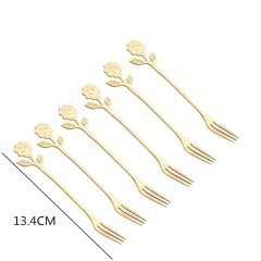 TENEDOR/CUCHARA GOLD GIRASOL 13 CM en internet