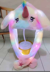 GORRO CON OREJAS QUE SE MUEVEN Y LUZ - tienda online