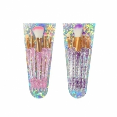 SET DE 5 PINCELES VARITA CON GLITTER