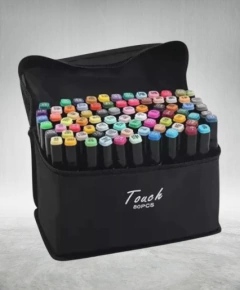 SET X 80 MARCADORES EN ESTUCHE DE TELA 2 PUNTAS - comprar online