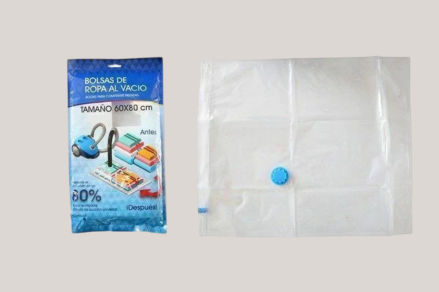 Bolsa reutilizable de ropa al vacio