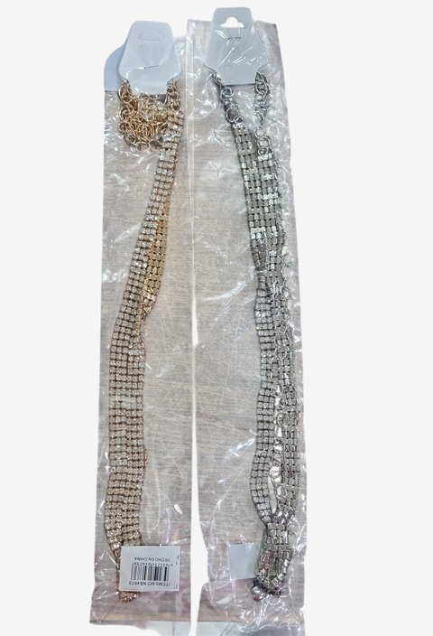 CINTO METALICO CON STRASS PARA VESTIDOS NB-4673 - comprar online