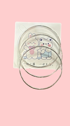 SET DE PULSERAS PLATEADAS - comprar online