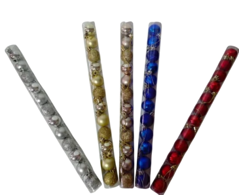 SET X 12 BOLITAS NAVIDEÑAS 3CM EN TUBO- (ZY312) - comprar online