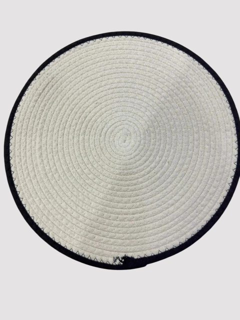 INDIVIDUAL 38 CM ALGODON BLANCO Y NEGRO (51011) - comprar online