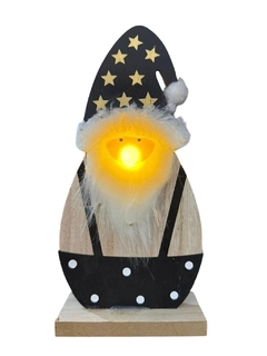 PAPA NOEL DE MDF CON LUZ EN LA NARIZ (410574) en internet