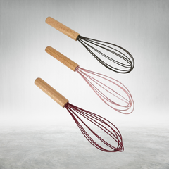 BATIDOR SILICONADO CON MANGO MADERA (104164) - comprar online