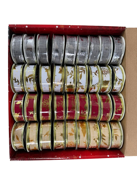 CINTA DE TELA NAVIDEÑA 2.5CM DE ANCHO - comprar online