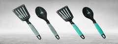 CUCHARON Y ESPATULA NYLON BICOLOR - comprar online