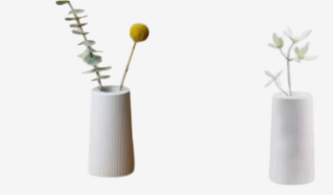 FLORERO CHIQUITO RAYITAS FINITAS YESO (10x5.6cm) - comprar online