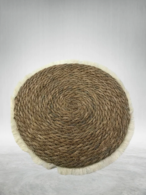 INDIVIDUAL REDONDO RUSTICO CON FLECOS (47368) - comprar online