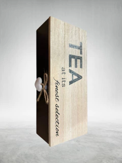 CAJA DE TE 3 ESPACIOS CON TAPA MADERA (106079) en internet