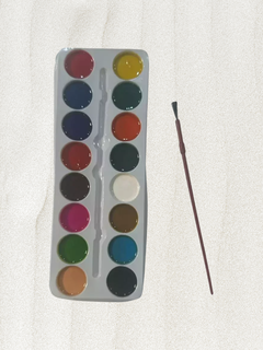 ACUARELLA 16 COLORES + PINCEL - comprar online