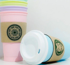 VASO MUG PASTEL FAJA CARTON Y TAPA - comprar online
