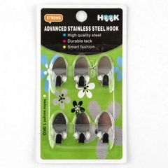 SET X 6 GANCHO METALICO CON AUTOADHESIVO - comprar online