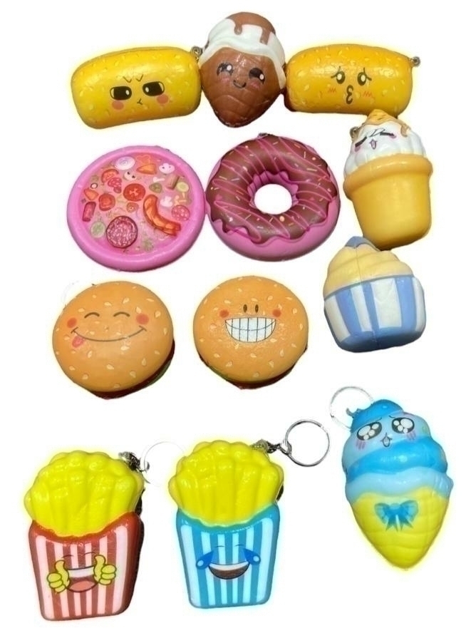 Llavero squishy + aroma comiditas