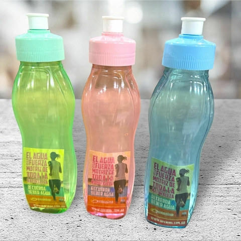 BOTELLA QUBO CON PICO 600 CC COLOR