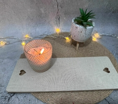BANDEJA RECTANGULAR CON DETALLE MDF - Arte y Esencias Mayorista
