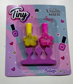 SET DE MAQUILLAJE INFANTIL 2 ESMALTES MAS SEPARADOR DE DEDOS - Arte y Esencias Mayorista