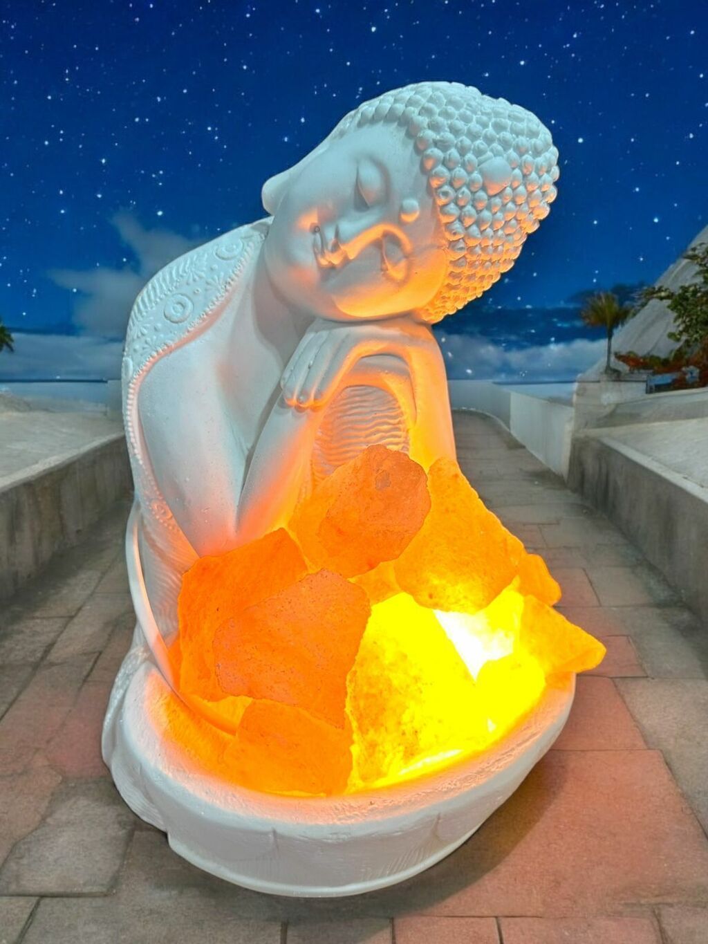 Lampara de sal buda