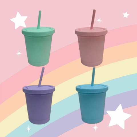 MINI VASO ECO CON TAPA Y SORBETE LISO