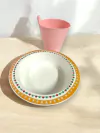 SET VASO CON BOMBILLA + BOWL INFANTIL LISO