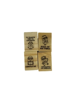 KIT X 4 SELLOS DECORATIVOS 3X2CM DOCENTES - comprar online