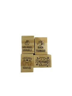KIT X 4 SELLOS DECORATIVOS 3X2CM DOCENTES en internet
