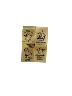 KIT X 4 SELLOS DECORATIVOS 3X2CM DOCENTES - Arte y Esencias Mayorista