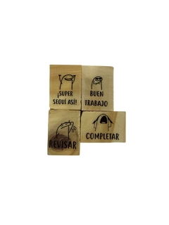 KIT X 4 SELLOS DECORATIVOS 3X2CM DOCENTES
