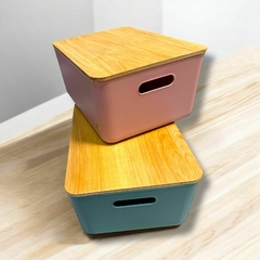 CAJA MODERNA #4 TAPA MADERA 37 X 26 X 16 CM - comprar online