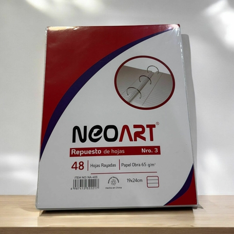 REPUESTO DE HOJAS CARPETA N° 3 X 48 RAYADO - comprar online
