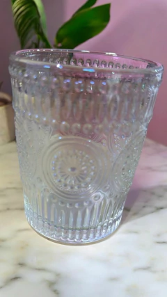 SET X 6 VASOS DE VIDRIO MANDALA BAJOS (120/21/22) - Arte y Esencias Mayorista