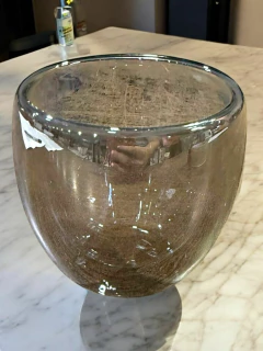 TAZA/VASO VIDRIO DOBLE COLOR 250CC - comprar online