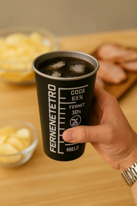 VASO FERNETERO METALICO