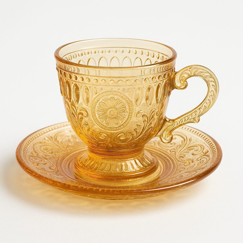 Set de 6 tazas+ 6 platos mandala caramel(26119)