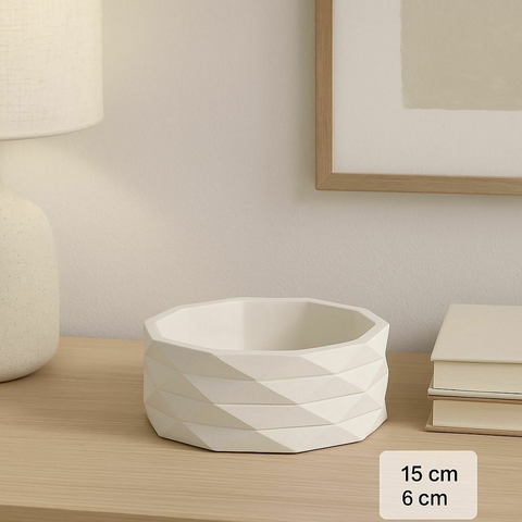 MACETA OCTOGONAL YESO 15 CM - comprar online