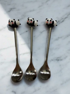 SET X 3 CUCHARAS CON APLIQUE DE SILICONA PLATA - comprar online
