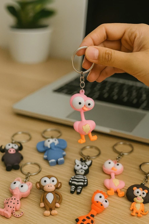 LLAVERO DE SILICONA CON FORMITAS ANIMALITOS - comprar online