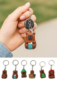 LLAVERO DE SILICONA CON FORMITAS CAPIBARA - comprar online