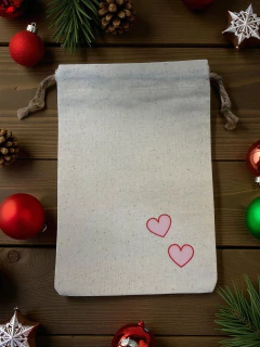 BOLSITA LIENZO NAVIDEÑAS 9.5x15 CM (CHICA) - tienda online