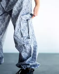 Pantalon Cargo Baggy Dark Royal Gris en internet