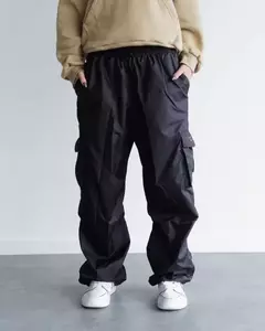Pantalon Cargo Baggy Dark Basic de Microfibra Negro