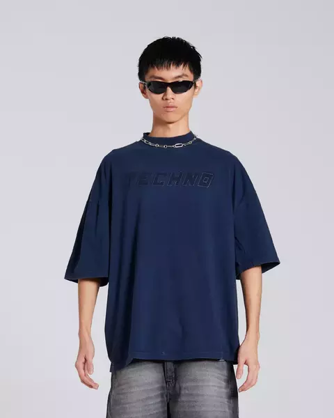 Remera Kabrakuervo Tecno Azul