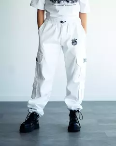 Cargo Recto de Gabardina Premium Viejascul Star Club Blanco - comprar online