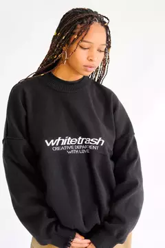 Sweater Boxyfit WhiteTrash Negro en internet