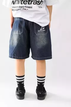 Bermuda Oversize WhiteTrash Azul - comprar online